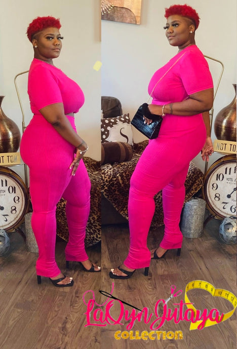 Chill Day 2pc Set (Hot Pink)